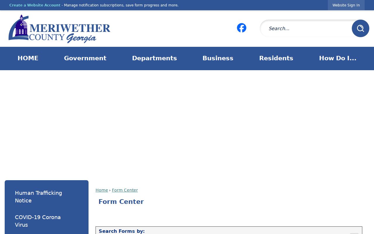 Meriwether Form Center search
