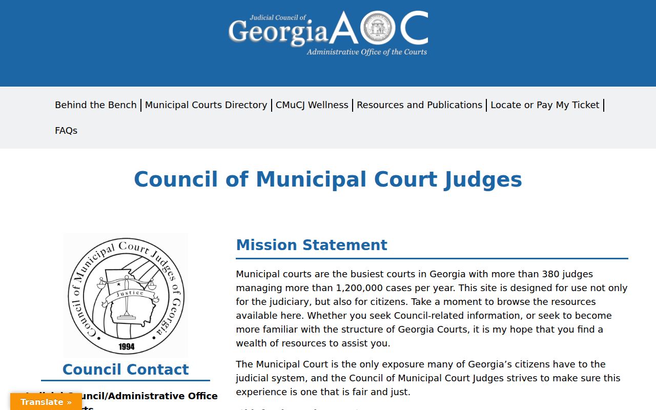Georgia municipal court information for Meriwether traffic records